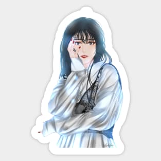 Black Hair Sticker